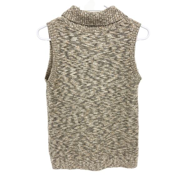 Christopher & Banks Womens Beige Button Front Sleeveless Cardigan Sweater Sz S - Picture 3 of 7